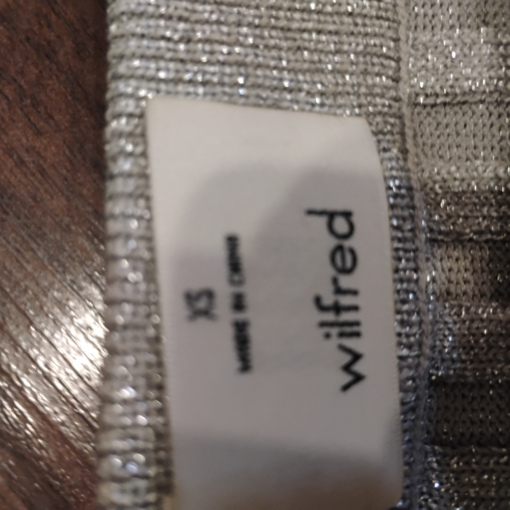 Wilfred Silver Metallic Skirt
